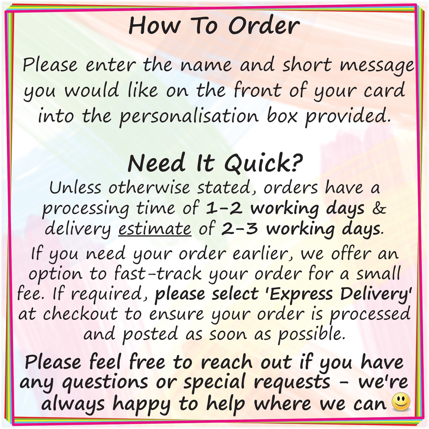 Teacher Personalised Thank You Card