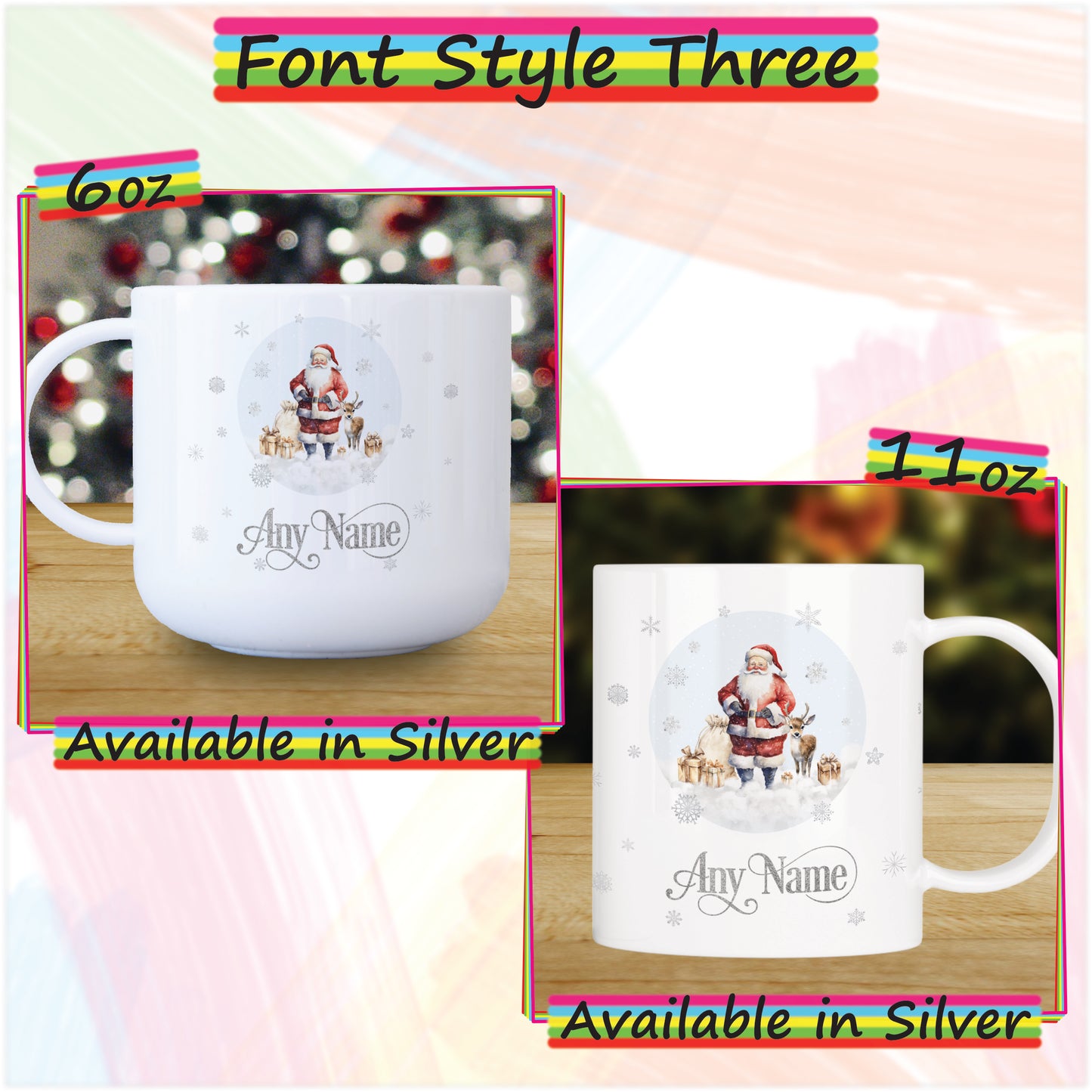 Traditional Santa Personalised Unbreakable Christmas Mug for Kids - Hot Chocolate Mug