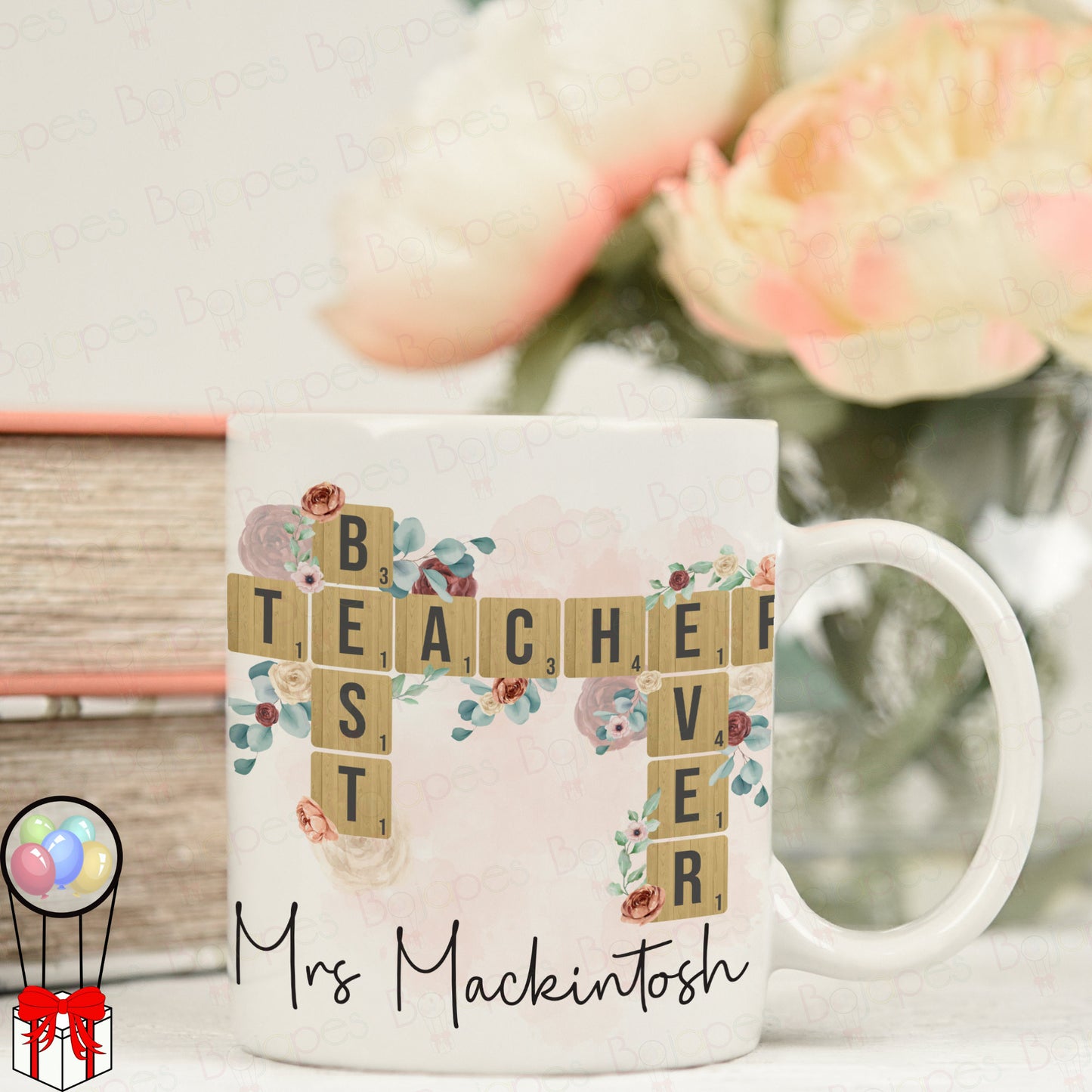 Best Teacher Tiles Personalised Mug