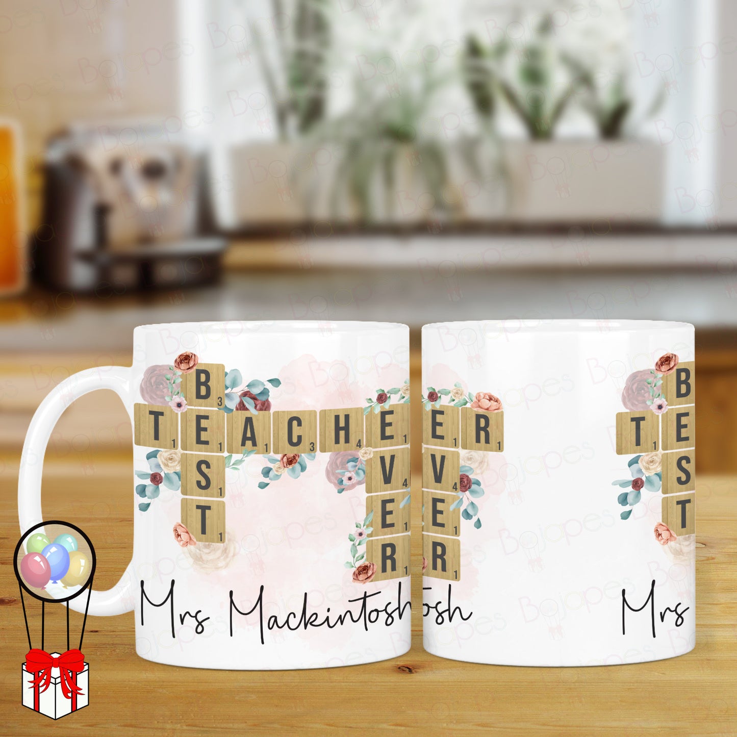 Best Teacher Tiles Personalised Mug