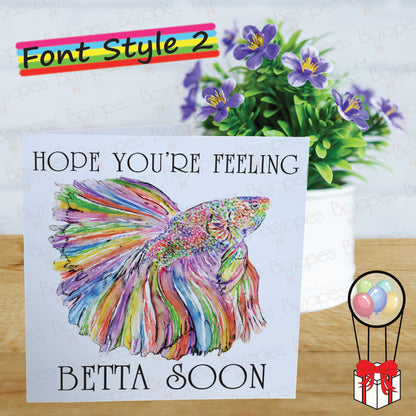 Betta Fish Card - Personalised Greeting Card for Fish Lover