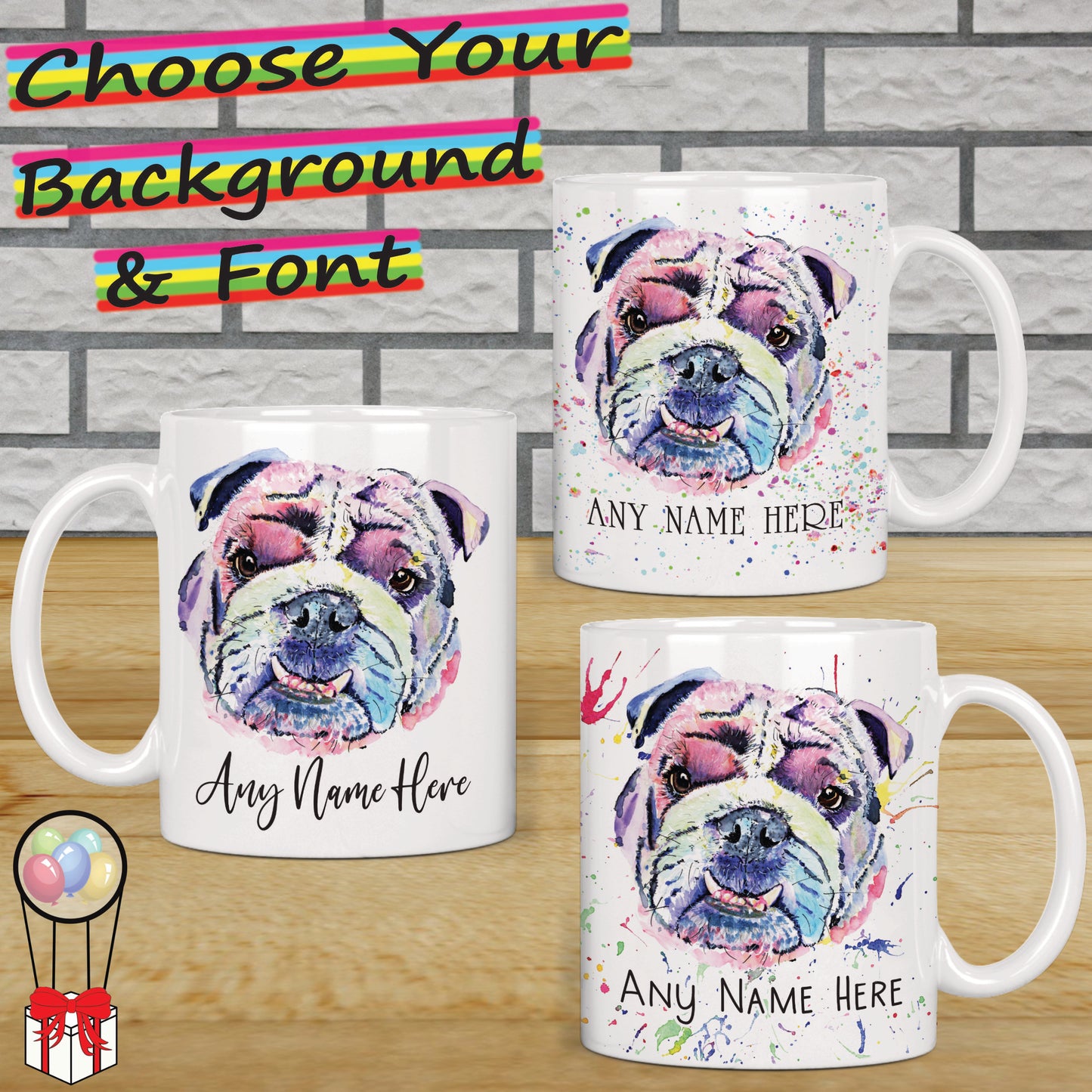 Personalised Bulldog Mug - Custom Mug for British Bulldog Lover