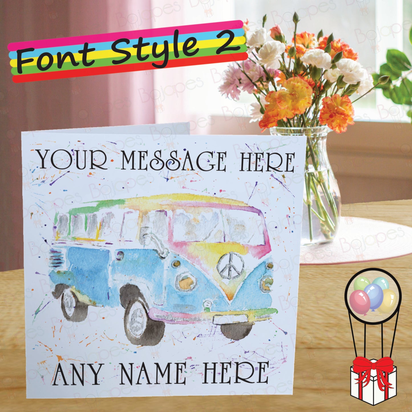 Camper Van Card - Personalised Greeting Card for Camper Lover