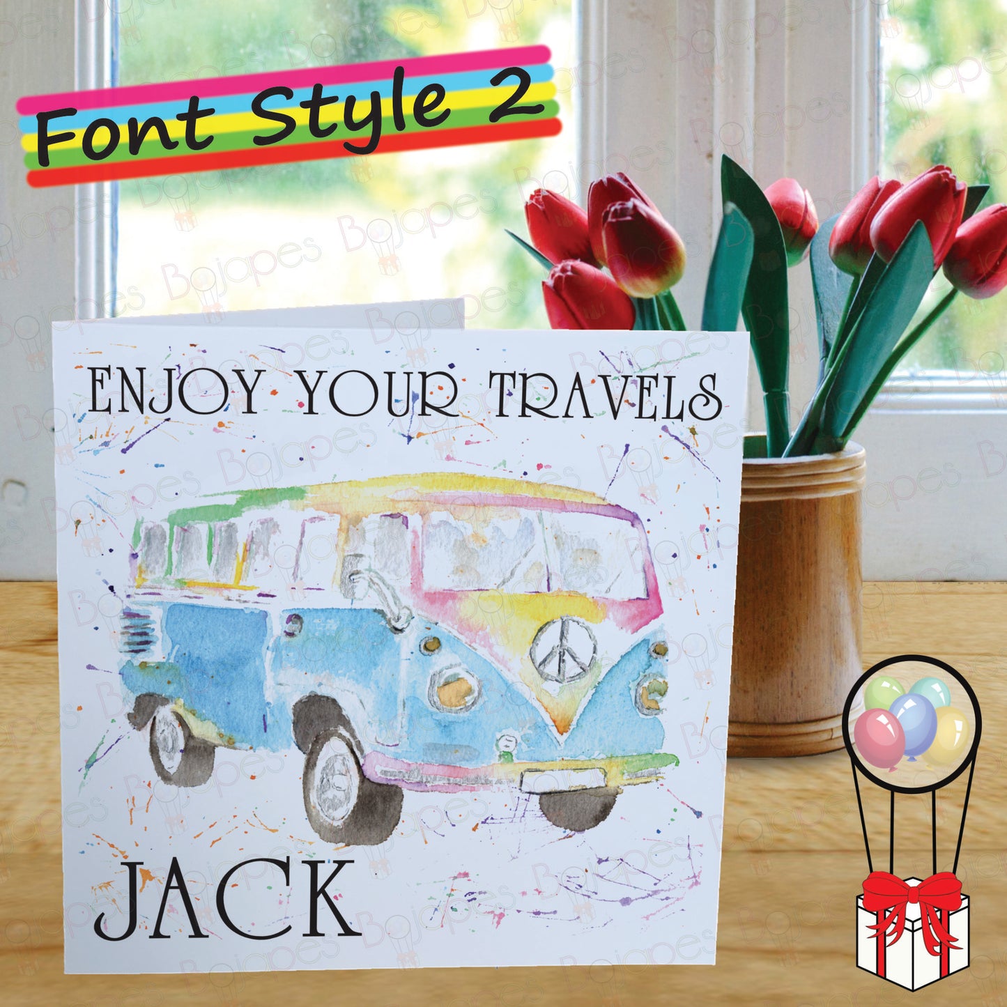 Camper Van Card - Personalised Greeting Card for Camper Lover