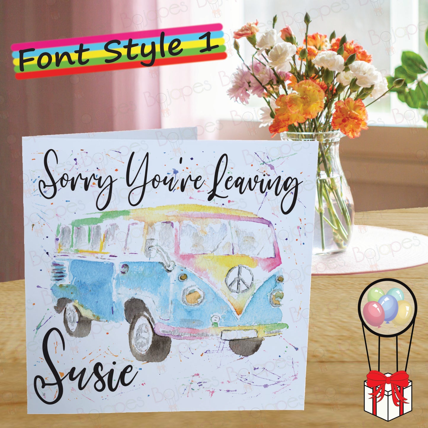 Camper Van Card - Personalised Greeting Card for Camper Lover