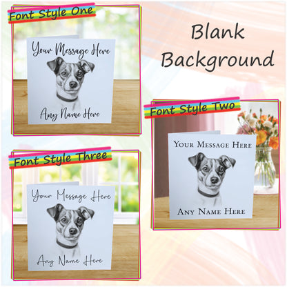 Personalised Jack Russell Terrier Dog Card - Custom Hand Drawn Sketched Dog Art