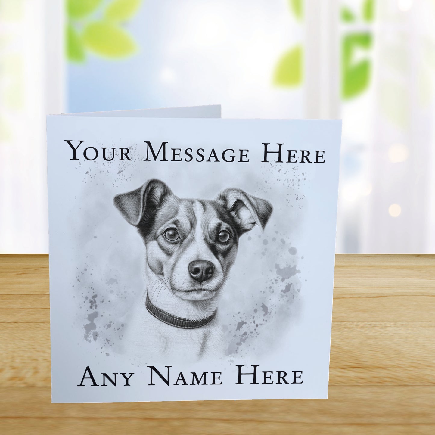 Personalised Jack Russell Terrier Dog Card - Custom Hand Drawn Sketched Dog Art