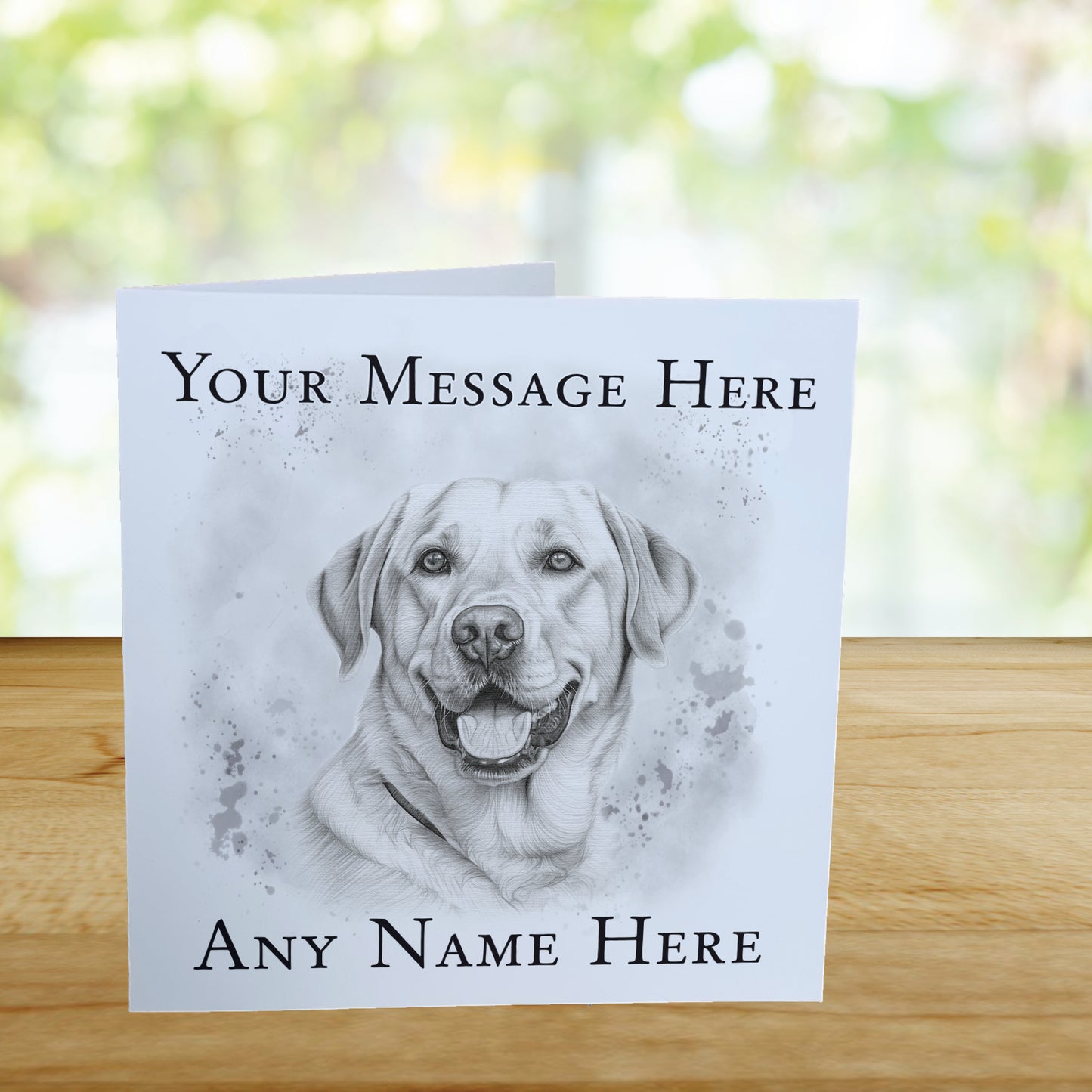 Personalised Labrador Dog Card - Custom Hand Drawn Sketched Dog Art