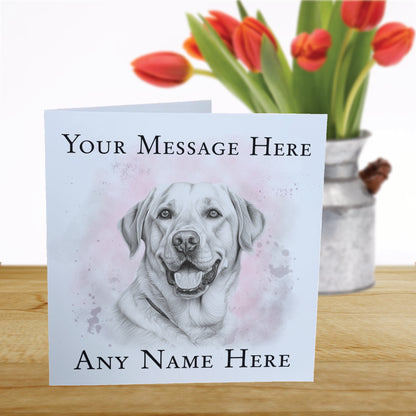 Personalised Labrador Dog Card - Custom Hand Drawn Sketched Dog Art