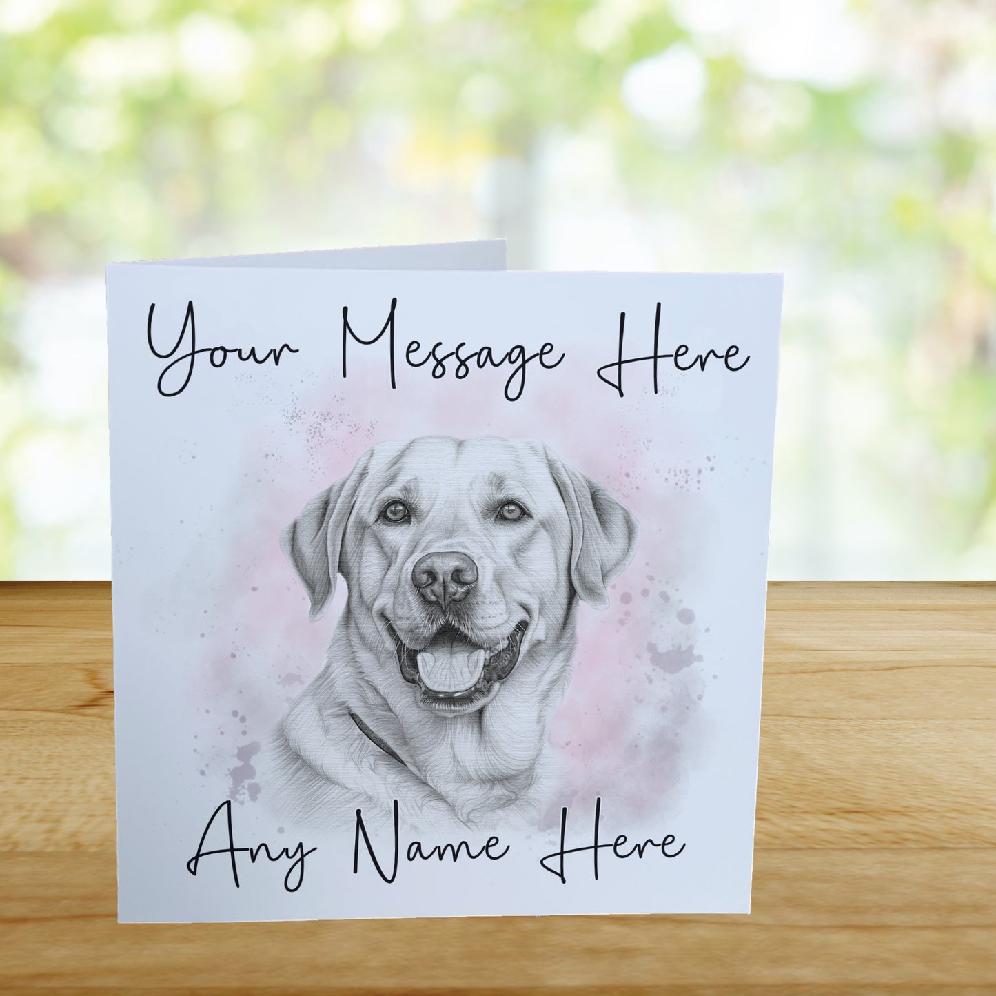 Personalised Labrador Dog Card - Custom Hand Drawn Sketched Dog Art