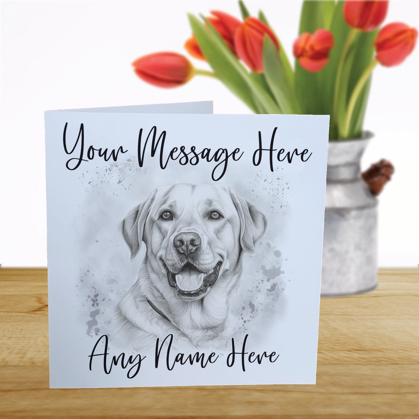 Personalised Labrador Dog Card - Custom Hand Drawn Sketched Dog Art