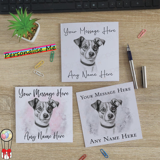 Personalised Jack Russell Terrier Dog Card - Custom Hand Drawn Sketched Dog Art