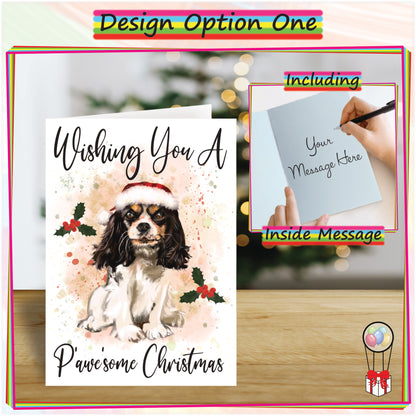 Personalised Cavalier Christmas Card - Seasons Greetings Card for Dog Lovers