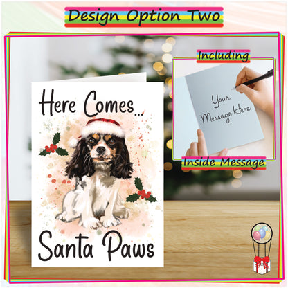 Personalised Cavalier Christmas Card - Seasons Greetings Card for Dog Lovers