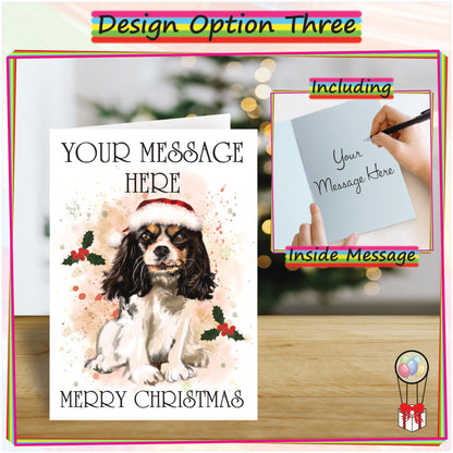 Personalised Cavalier Christmas Card - Seasons Greetings Card for Dog Lovers