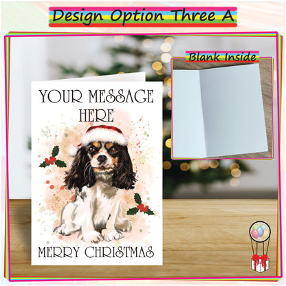 Personalised Cavalier Christmas Card - Seasons Greetings Card for Dog Lovers