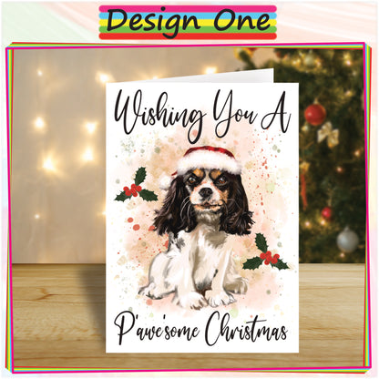 Personalised Cavalier Christmas Card - Seasons Greetings Card for Dog Lovers