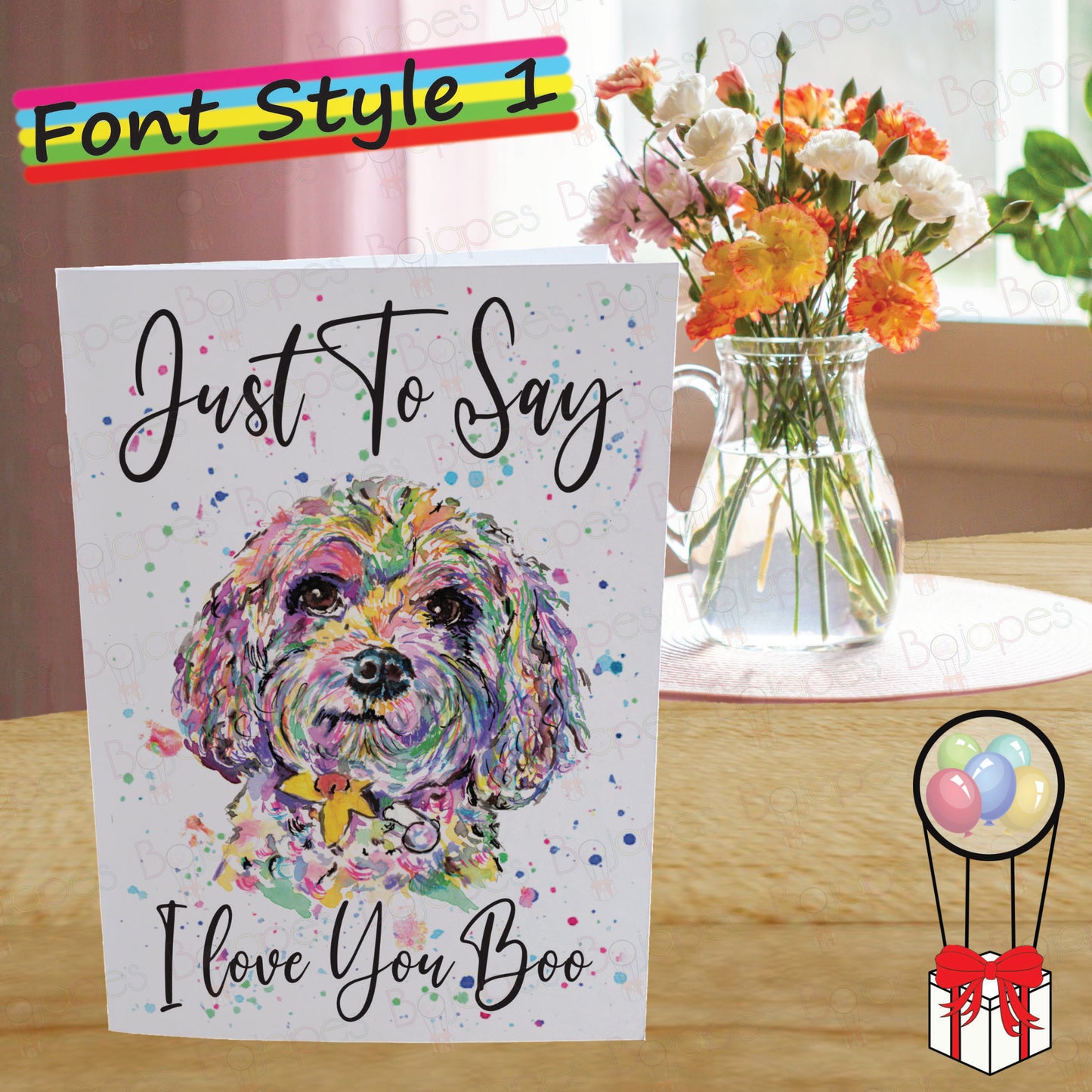 Cavapoo Card - Personalised Greeting Card for Poodle Cross Lover