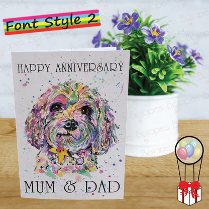 Cavapoo Card - Personalised Greeting Card for Poodle Cross Lover