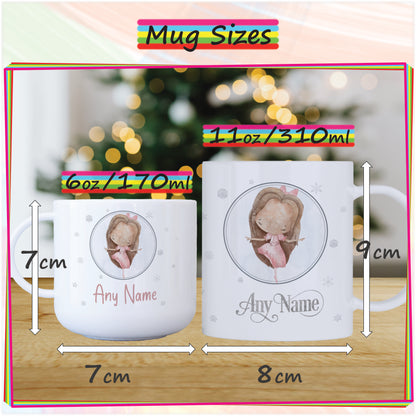 Nutcracker Clara Personalised Unbreakable Christmas Mug for Kids - Hot Chocolate Mug with Name