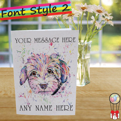 Cockerpoo Card - Personalised Greeting Card for Poodle Cross Lover