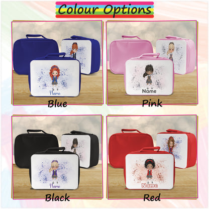 Personalised School Girl Cooler Lunch Bag