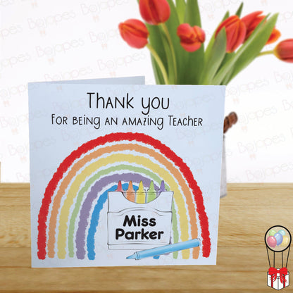 Personalised Thank You Teacher Card