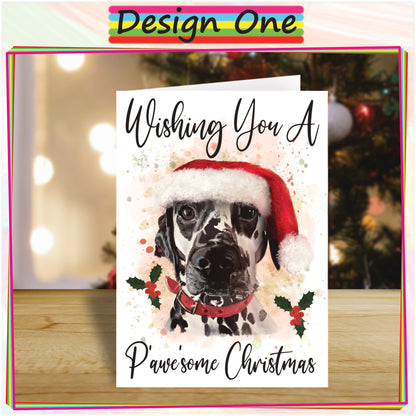 Personalised Dalmation Christmas Card - Seasons Greetings Card for Dog Lovers