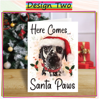 Personalised Dalmation Christmas Card - Seasons Greetings Card for Dog Lovers