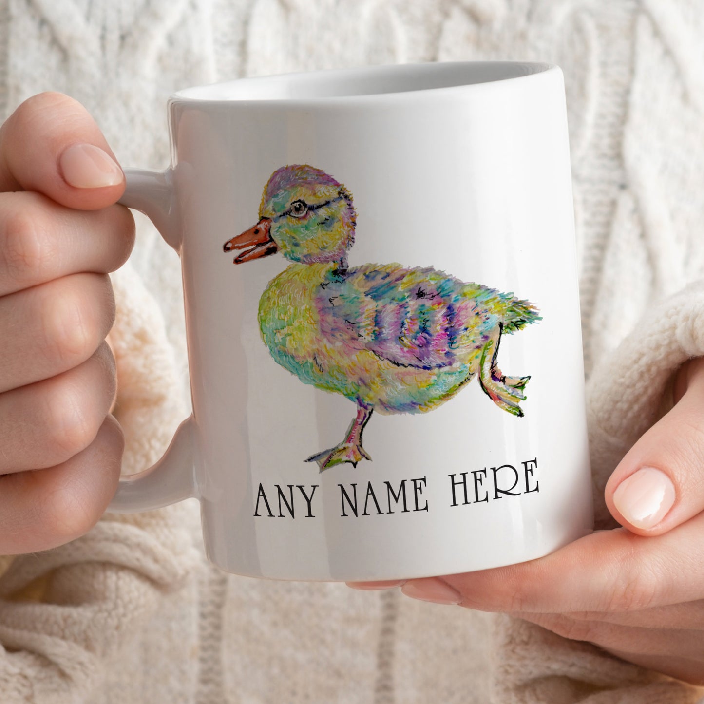 Personalised Duckling Mug - Young Duck Mug for Animal Lover