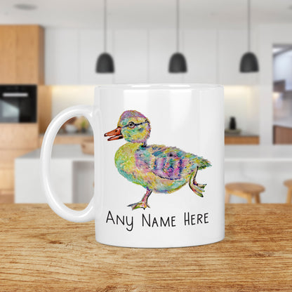 Personalised Duckling Mug - Young Duck Mug for Animal Lover