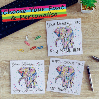 Elephant Card - Personalised Greeting Card for Elephant Lover