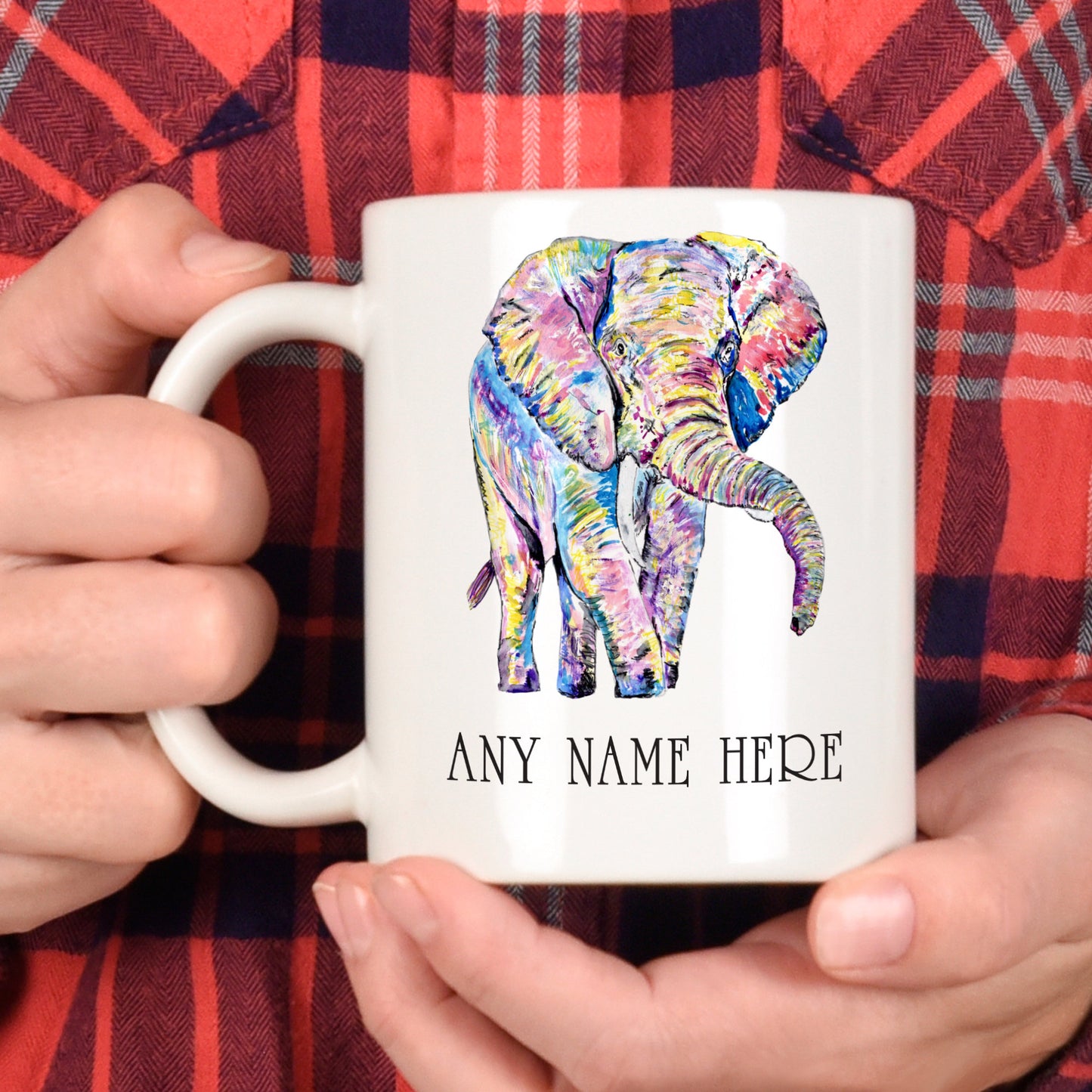 Funny Elephant Mug - Personalised Elephant Mug for Animal Lover