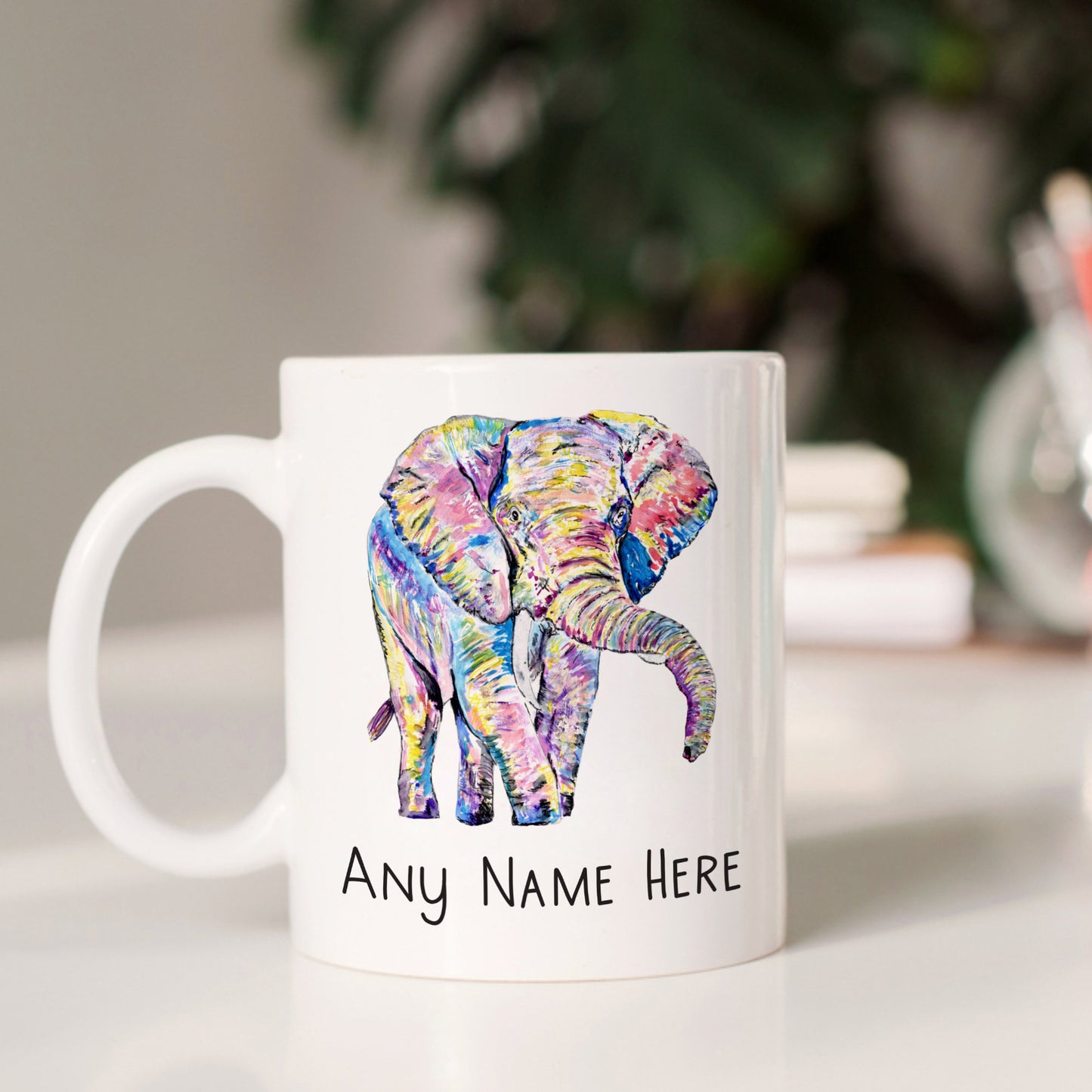 Funny Elephant Mug - Personalised Elephant Mug for Animal Lover