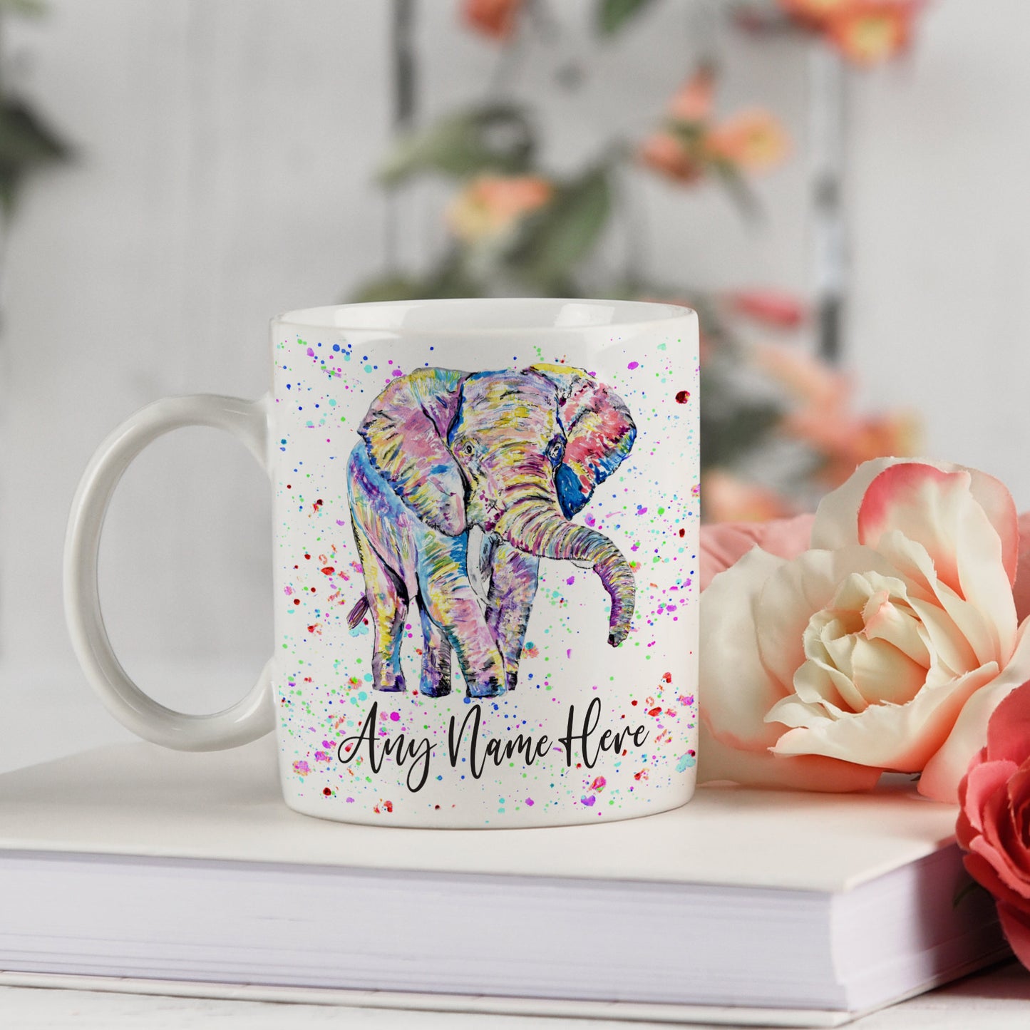 Funny Elephant Mug - Personalised Elephant Mug for Animal Lover