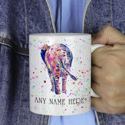 Funny Elephant Mug - Personalised Elephant Mug for Animal Lover