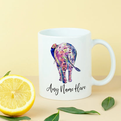 Funny Elephant Mug - Personalised Elephant Mug for Animal Lover