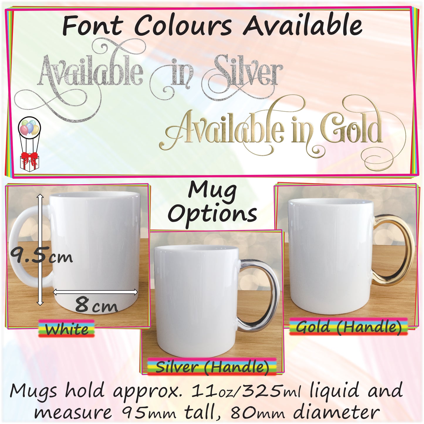 Personalised Santa Christmas Mug and Coaster Set - Custom Sketch Drawn Hot Chocolate Mug