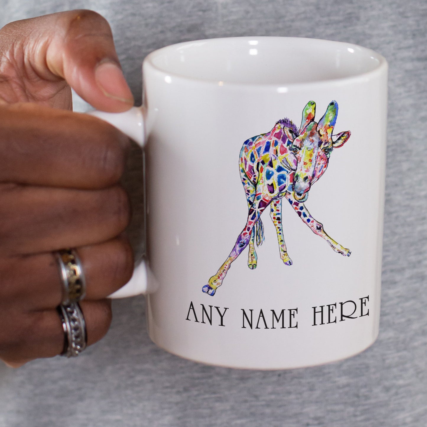 Giraffe Mug - Personalised Giraffe Mug Gift for Animal Lover