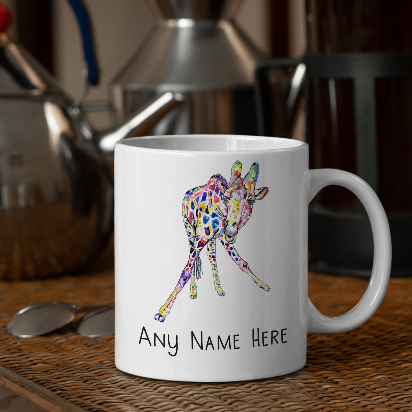 Giraffe Mug - Personalised Giraffe Mug Gift for Animal Lover