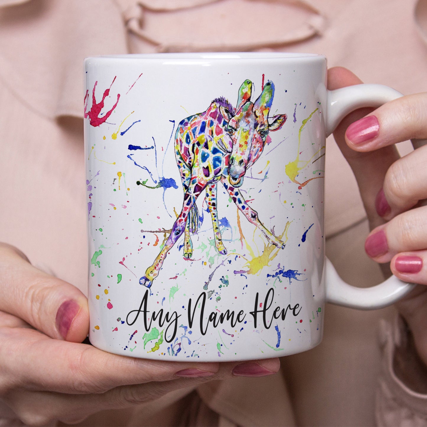 Giraffe Mug - Personalised Giraffe Mug Gift for Animal Lover