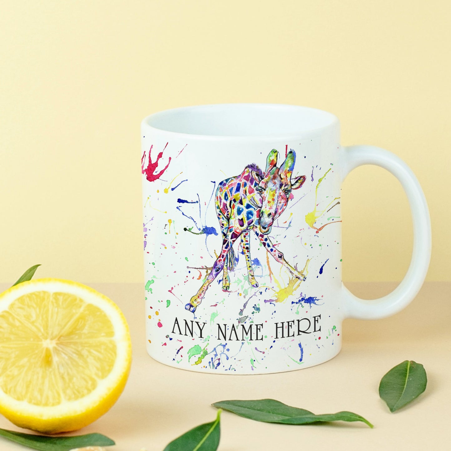 Giraffe Mug - Personalised Giraffe Mug Gift for Animal Lover