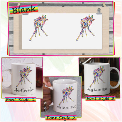 Giraffe Mug - Personalised Giraffe Mug Gift for Animal Lover