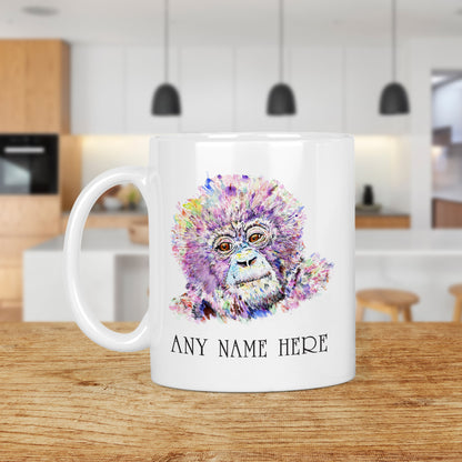 Young Gorilla Mug - Cute Baby Gorilla Mug Gift for Wild Animal Lover