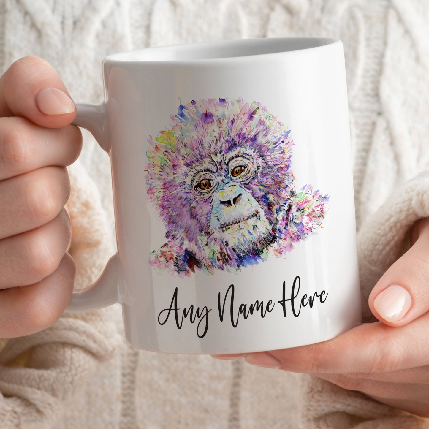 Young Gorilla Mug - Cute Baby Gorilla Mug Gift for Wild Animal Lover