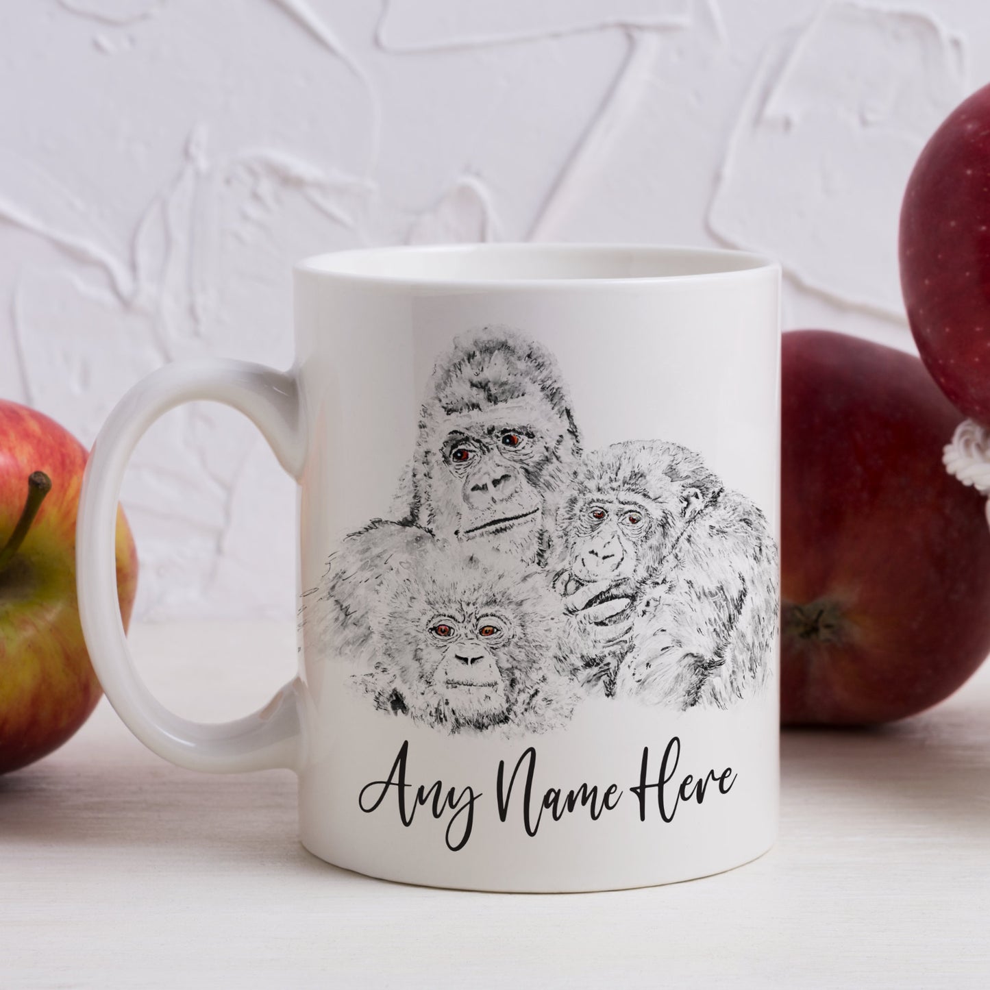 Gorilla Family Mug - Gorilla Family Mug Gift for Wild Animal Lover