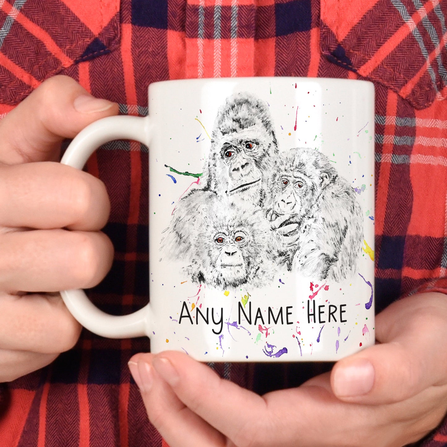 Gorilla Family Mug - Gorilla Family Mug Gift for Wild Animal Lover