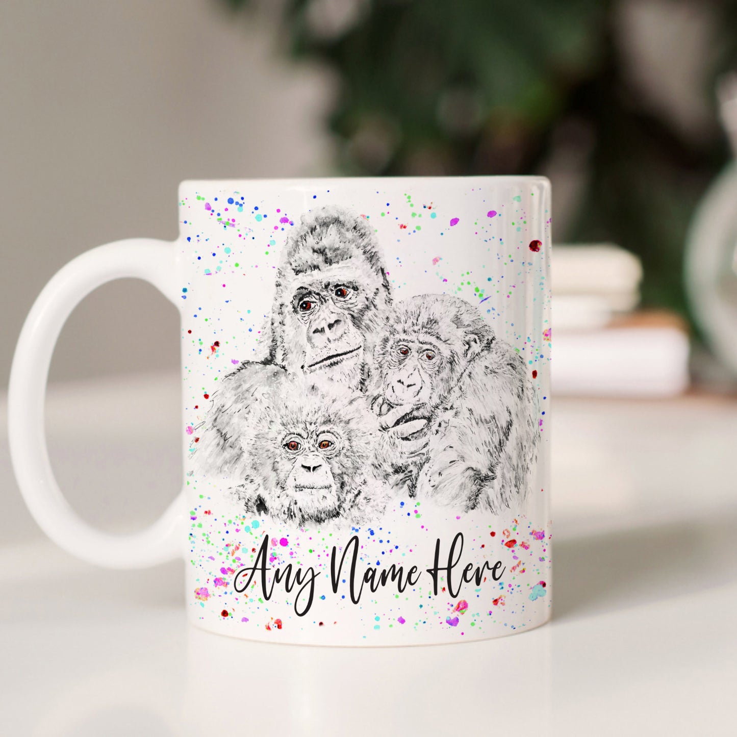 Gorilla Family Mug - Gorilla Family Mug Gift for Wild Animal Lover