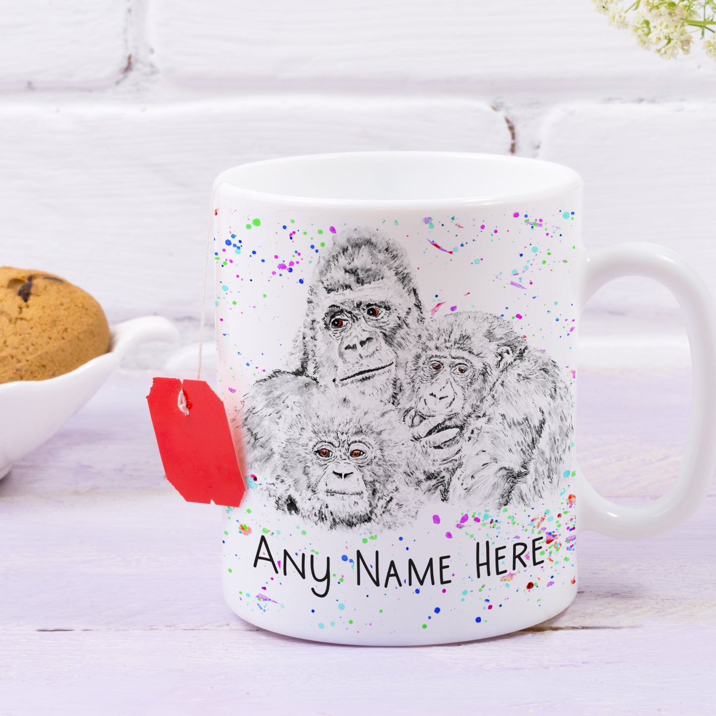 Gorilla Family Mug - Gorilla Family Mug Gift for Wild Animal Lover