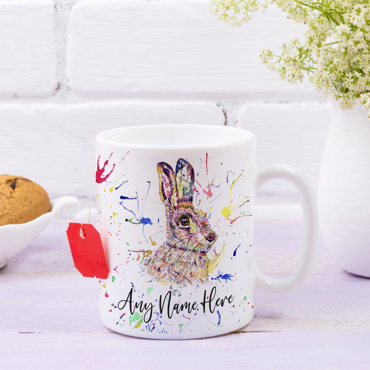 Personalised Hare Mug - Wild Rabbit Mug for Animal Lover